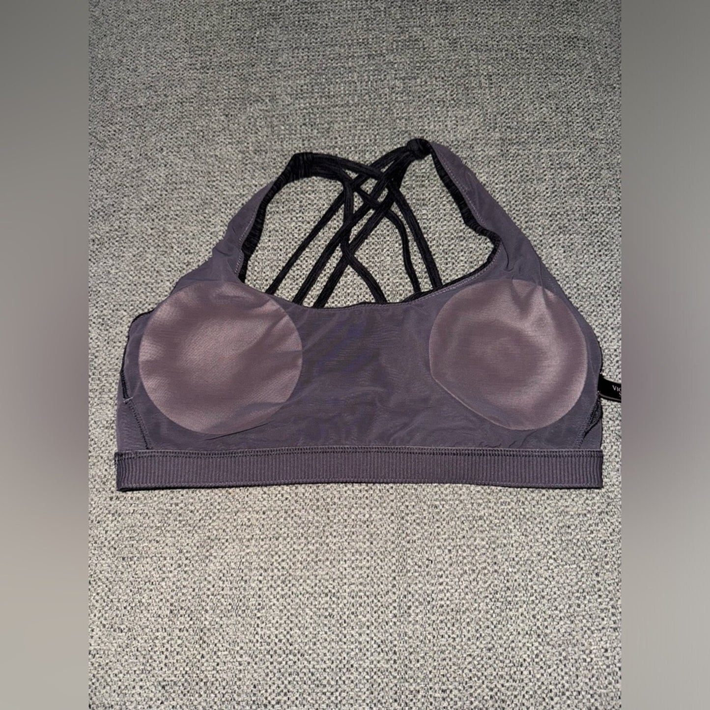 Pre-Owned MD Victoria’s Secret Dark Heather Grey Cross Back Sports Bra