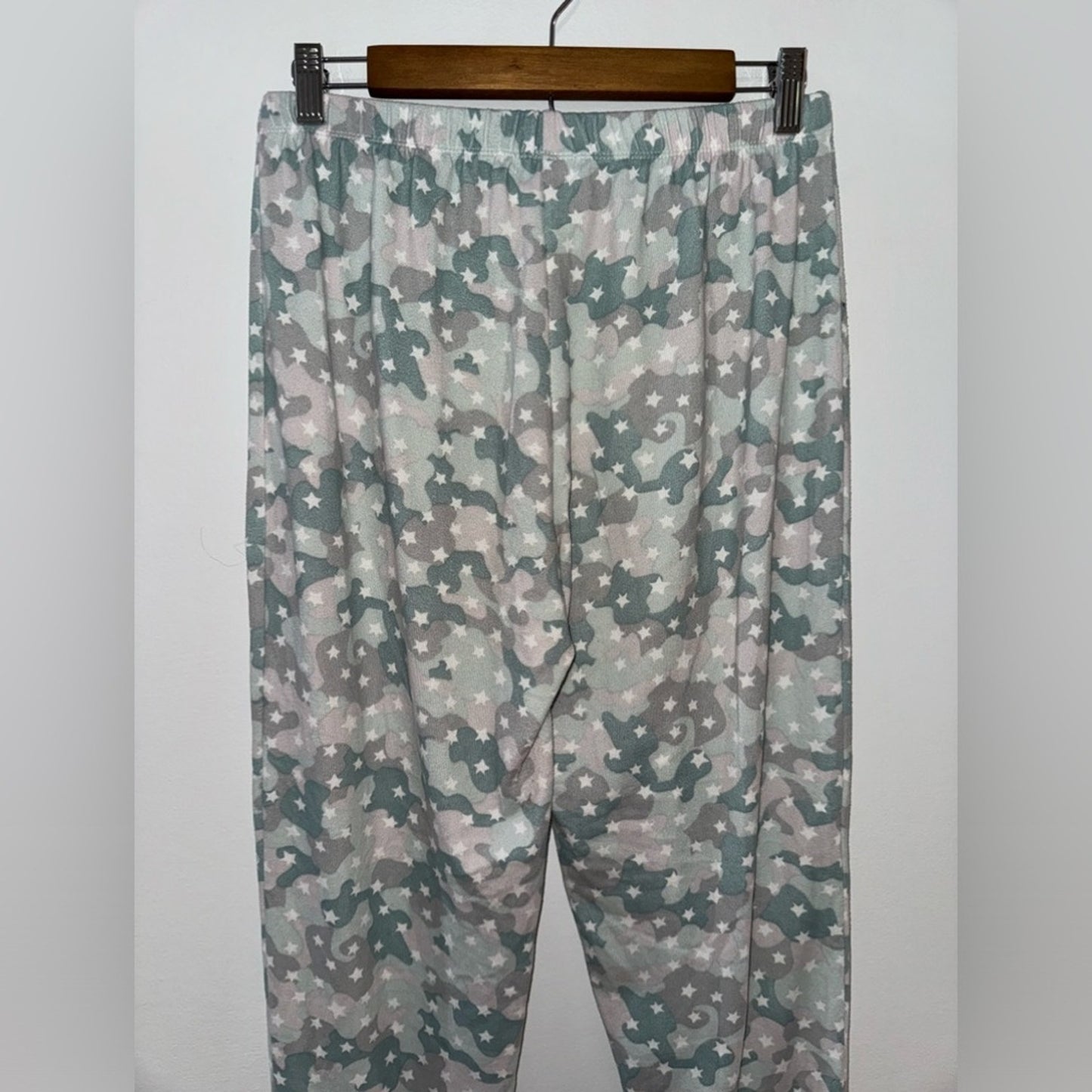 Pre-Owned LG Catherine Malandro Grey Star Camo Pajama Pants