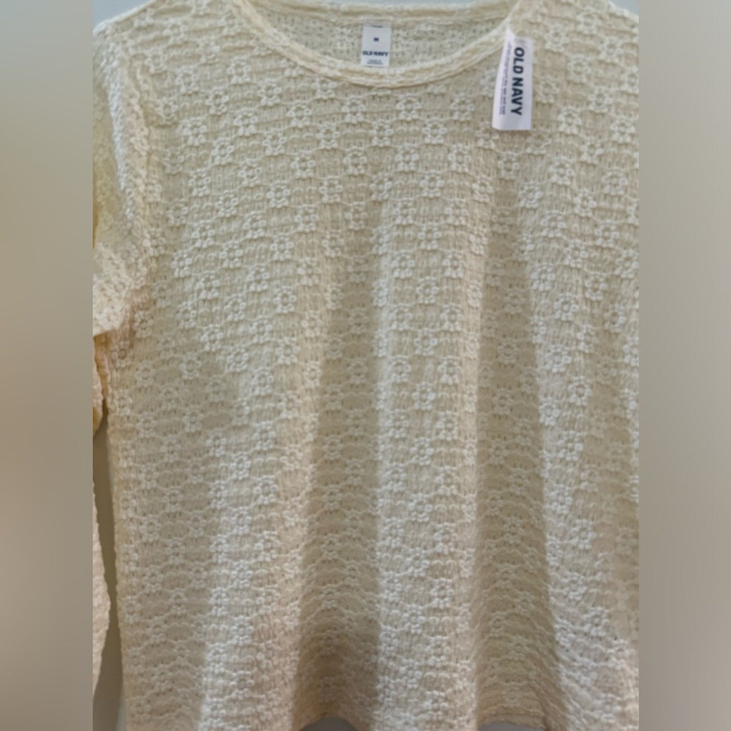 NWT MD Old Navy Cream Long Sleeve Shirt