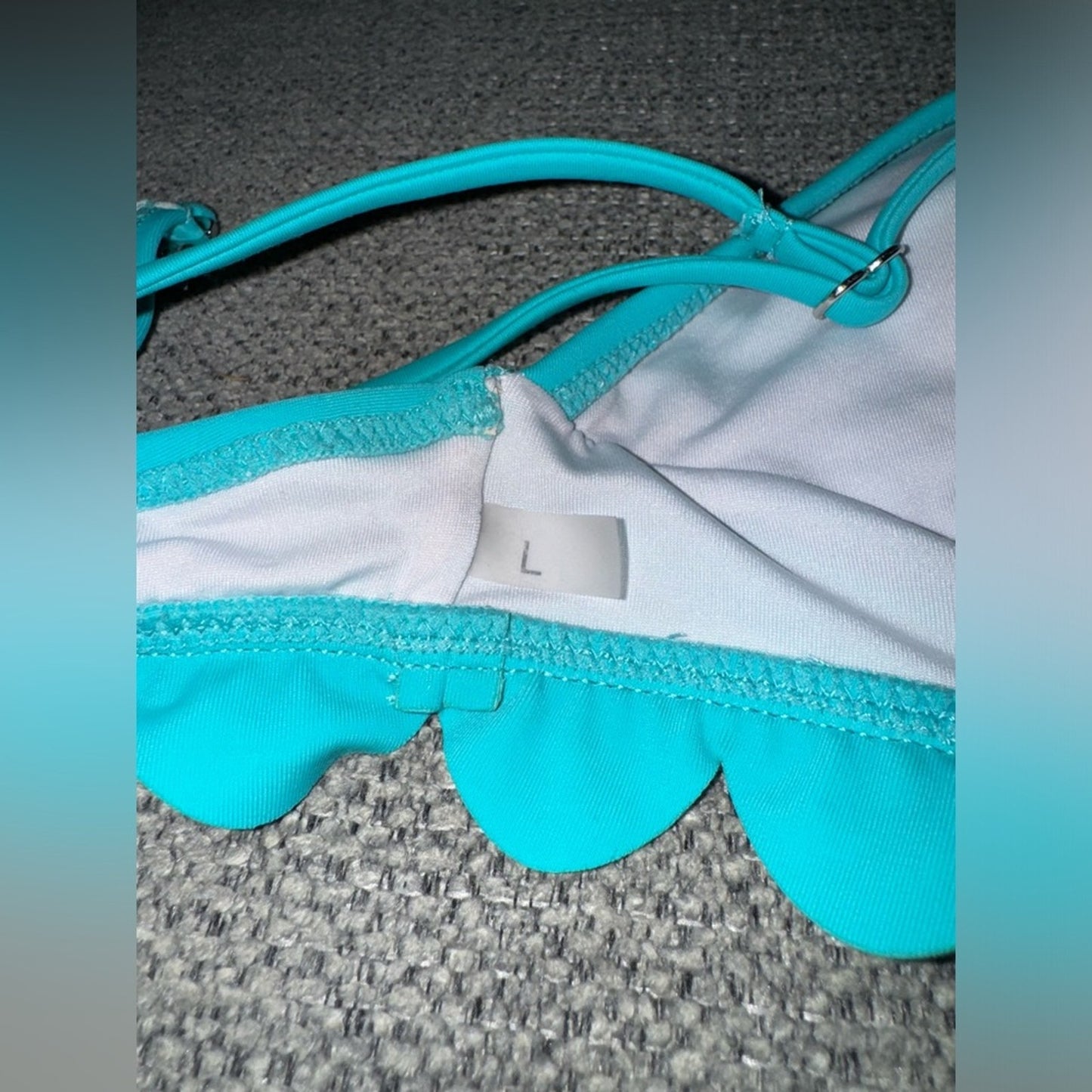 Pre-Owned LG Unbranded Blue Crossback Bikini Top