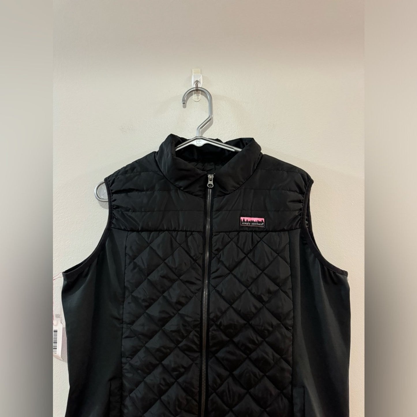 NWT LG Simply Southern Black Puffer Vest