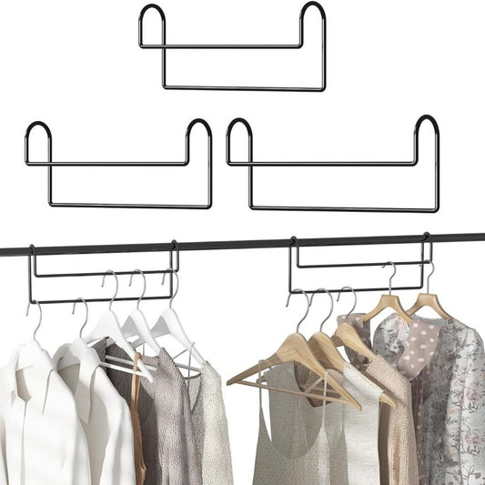 3 Pack 12 Inch Space Saving Hangers for Sorting Clothes Storage Magic Hangers