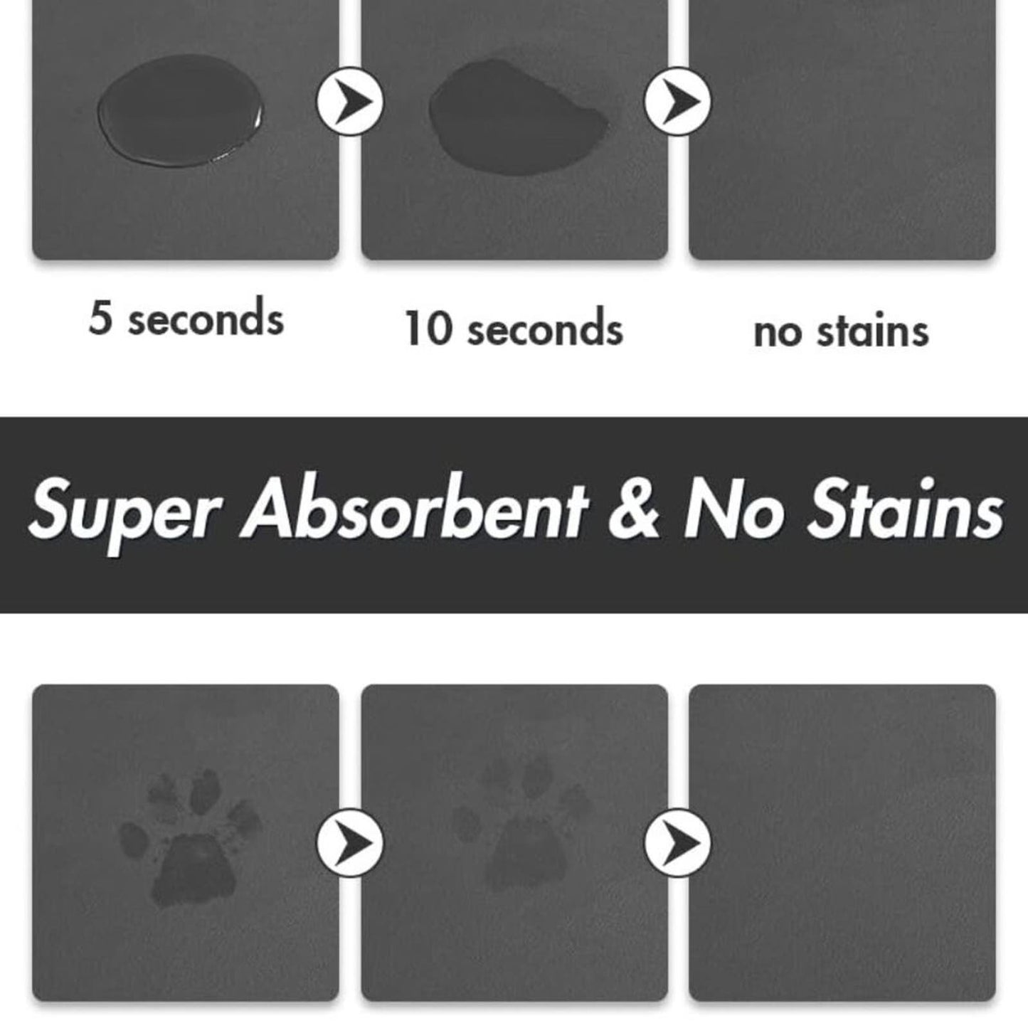 Pet Feeding Mat-Absorbent Quick Dry Dog Mat for Food and Water Bowl-No Stains