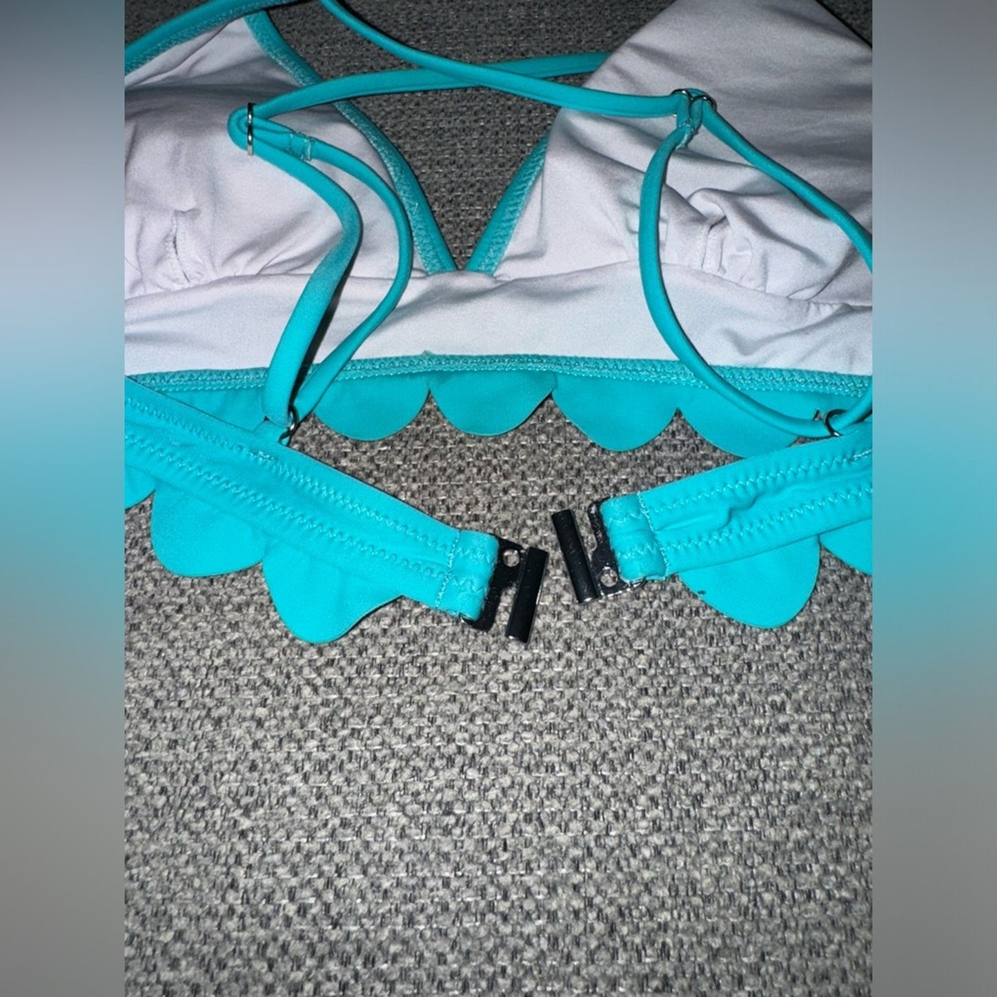 Pre-Owned LG Unbranded Blue Crossback Bikini Top