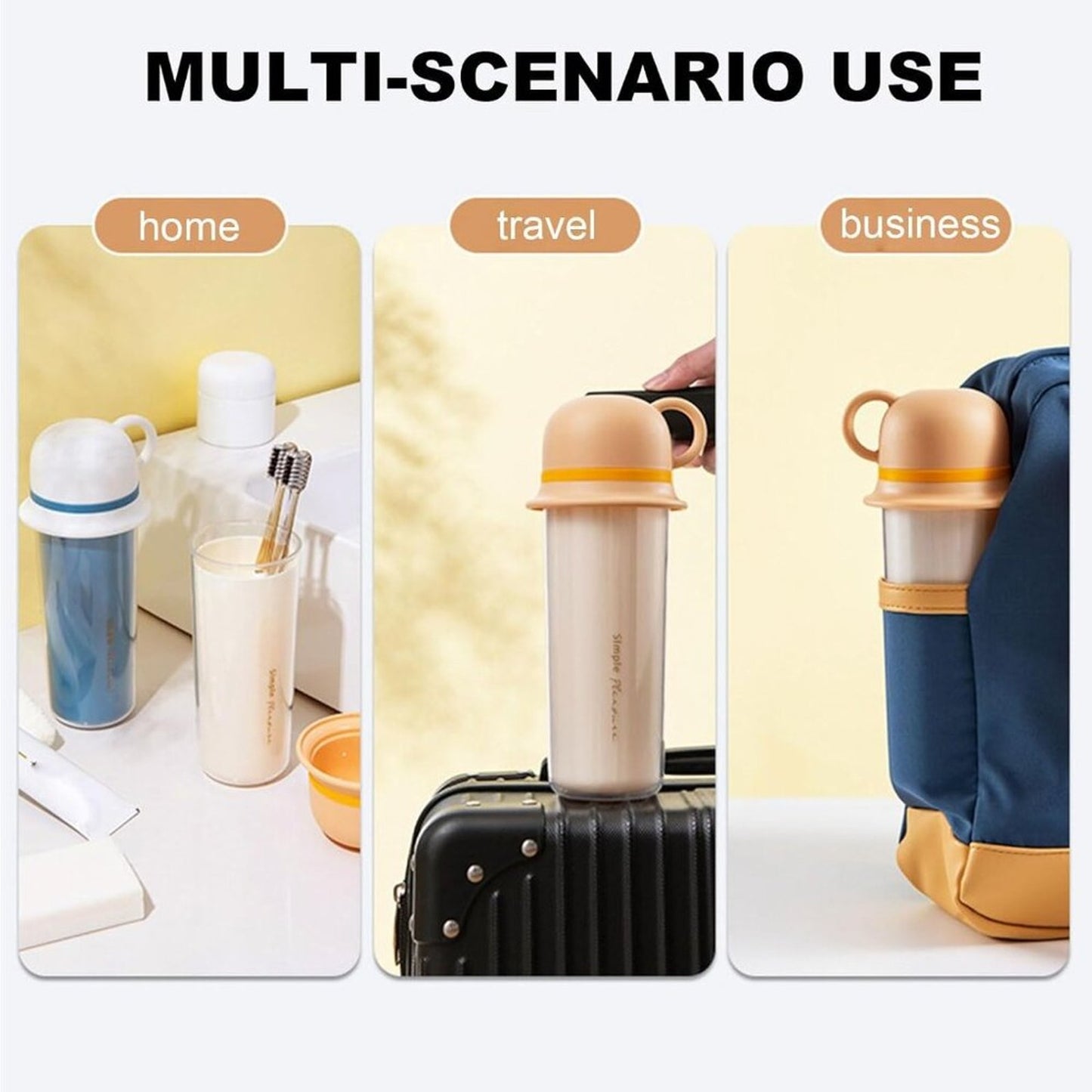 Travel Toothbrush Holder Portable Toothbrush Cases Travel with Cup Large