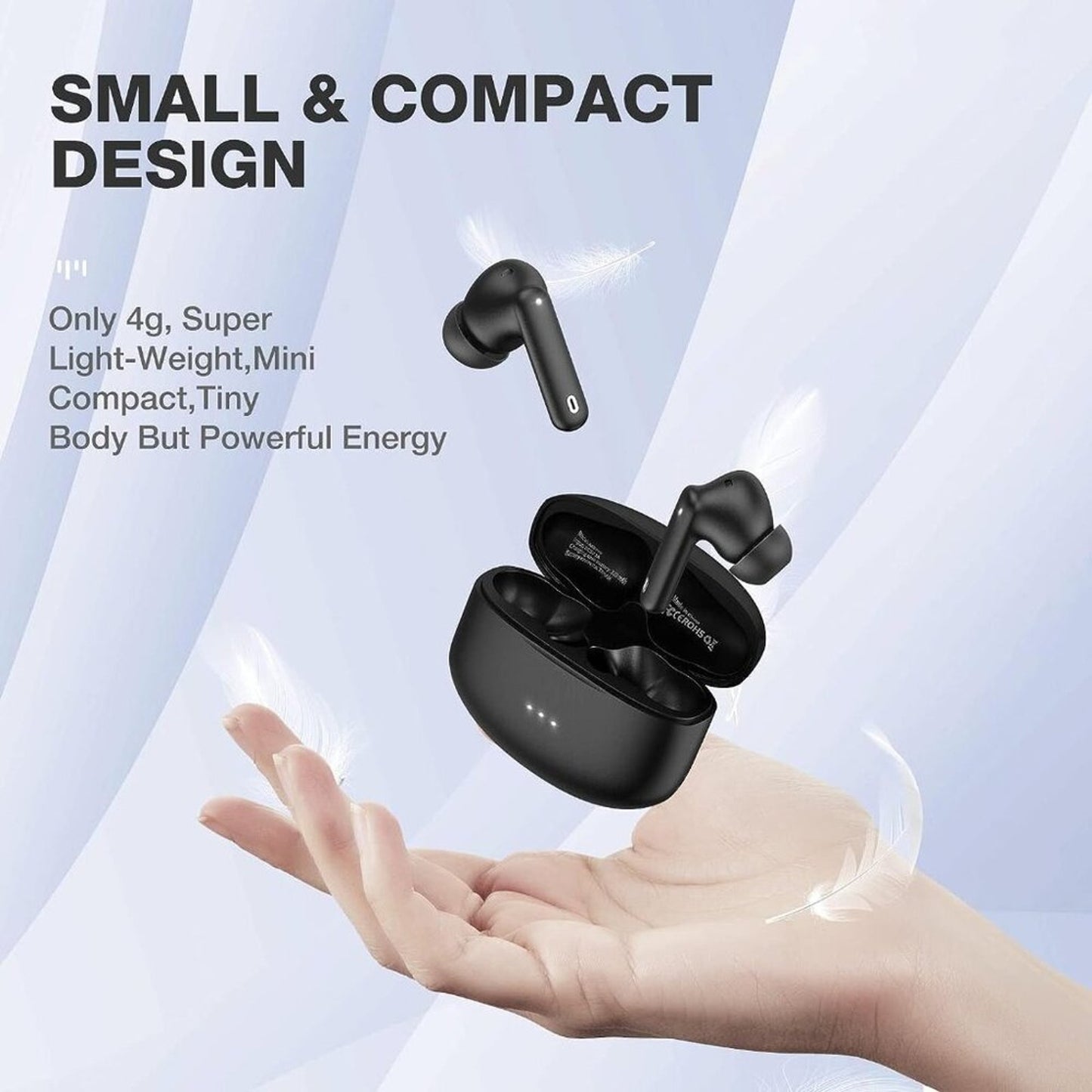 A40 Pro Wireless Earbuds, 50Hrs Playtime Bluetooth Earbuds Built in Noise Cancel