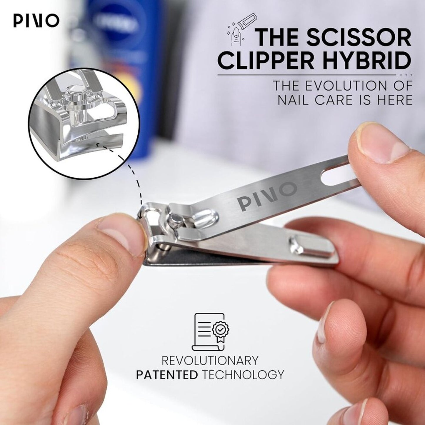 PIVO Clipper Scissor Hybrid - Professional Nail Clippers for Men and Women