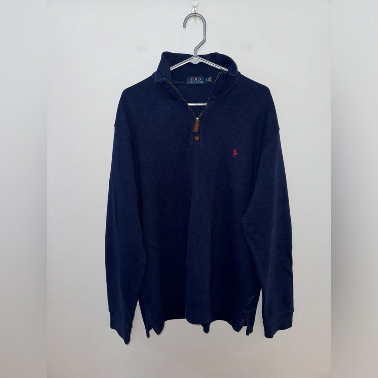 Pre-Owned XL Polo Ralph Lauren Navy Blue Quarter Zip Sweater