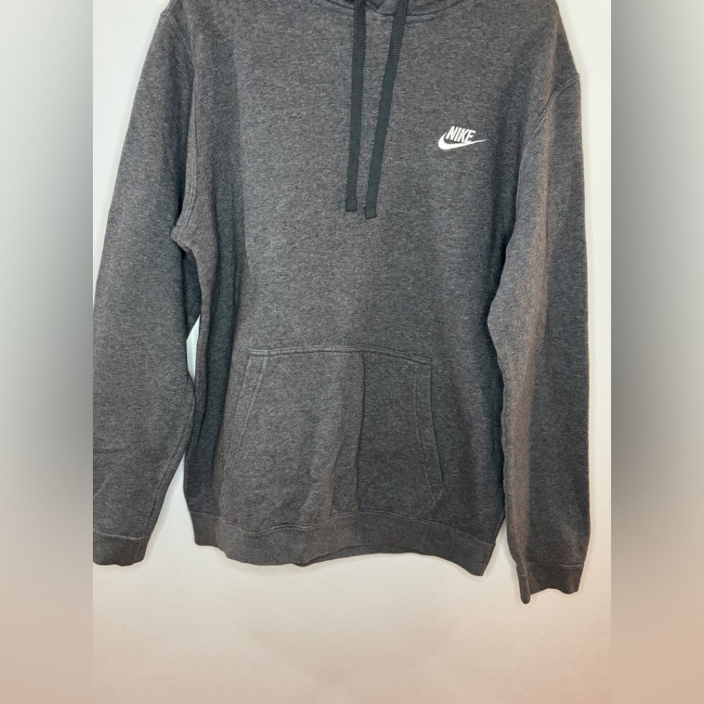 Pre-Owned LG Nike Dark Grey Logo Pullover Hoodie