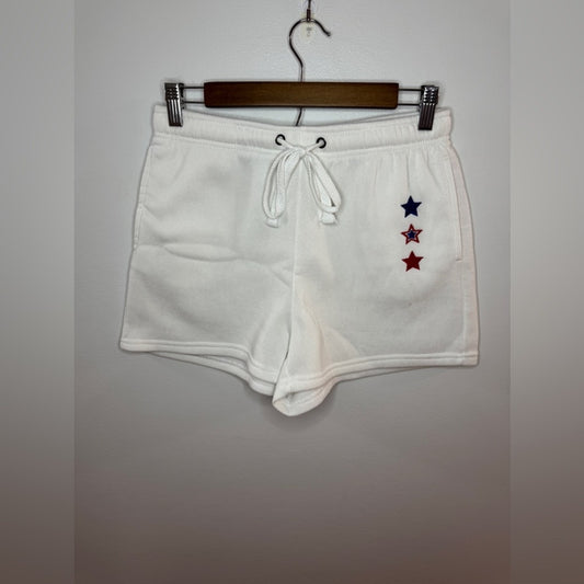 Pre-Owned LG No Comment White Star Shorts