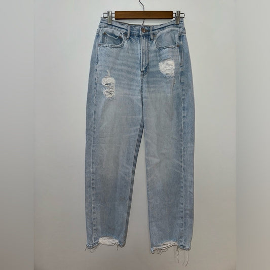 Size 6 American Eagle Light Blue Distressed Highest Rise 90’s Boyfriend Jeans