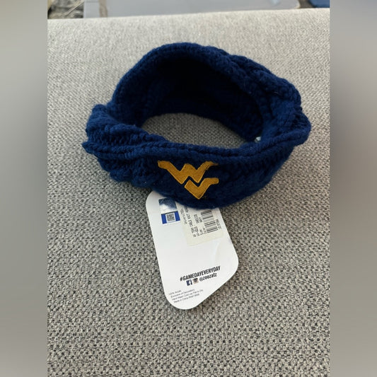 NWT Zoozatz WVU West Virginia Mountaineers Blue/Gold Headband