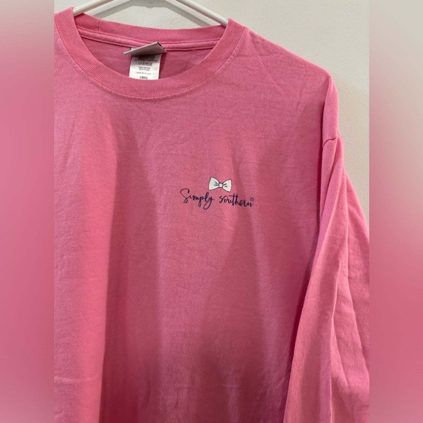 Pre-Owned LG Simply Southern Pink Dog Long Sleeve Shirt