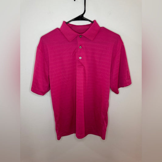 Pre-Owned SM GrandSlam Pink Collared Button Up Polo Shirt