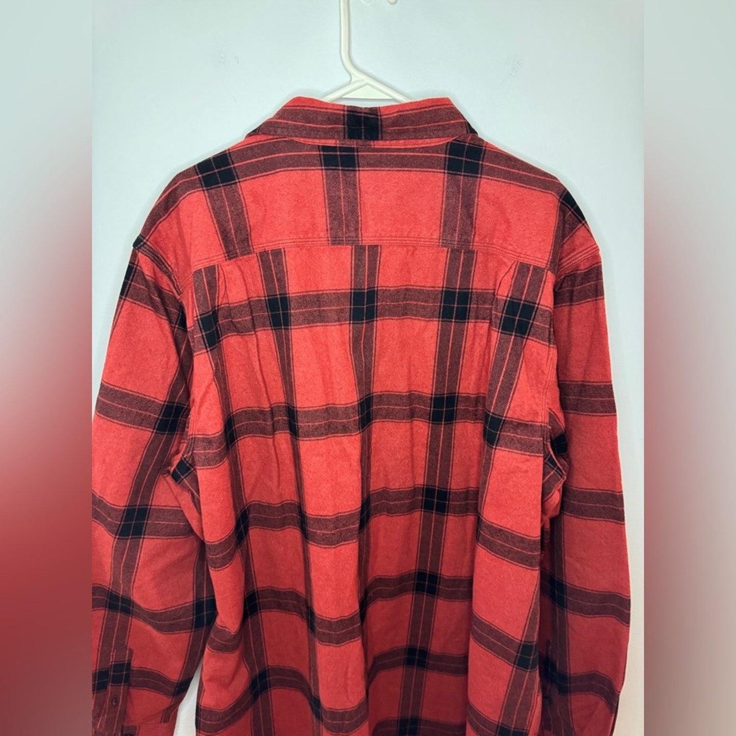 NWT XL Tall Carhartt Red and Black Heavyweight Loose Fit Flannel