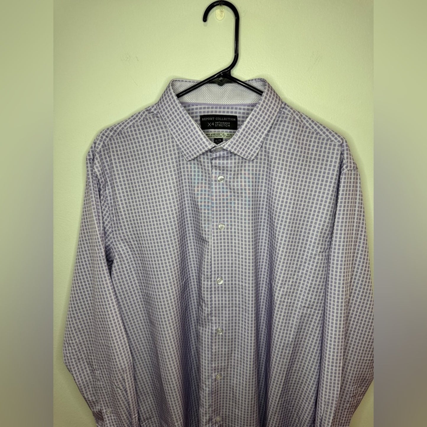 Pre-Owned XL Report Collection Purple Button Up Shirt