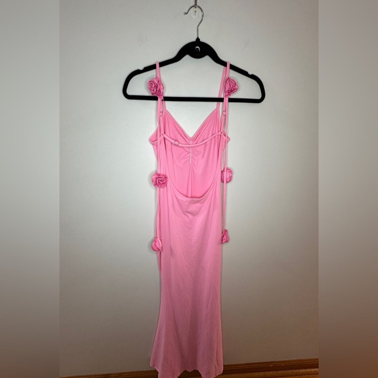 Pre-Owned SM SHEIN Pink Bodycon Long Flower Dress