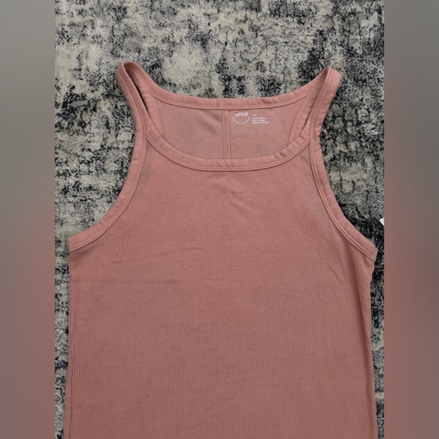 BNWT LG Aerie Peach Ribbed Tank Top