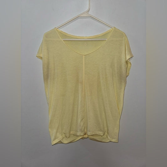 Pre-Owned MD RBX Yellow Open Tie Back Athletic Shirt