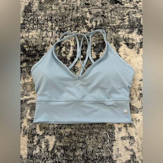 Pre-Owned MD Cali Sport Blue Cross Back Sports Bra