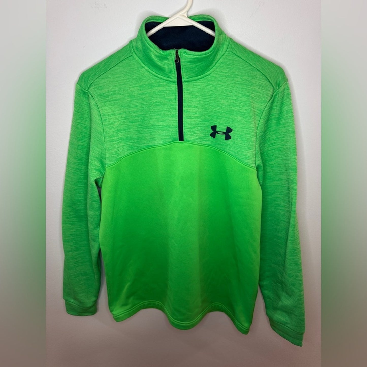 Pre-Owned SM Under Armour Green Quarter Zip Pullover Athletic Jacket