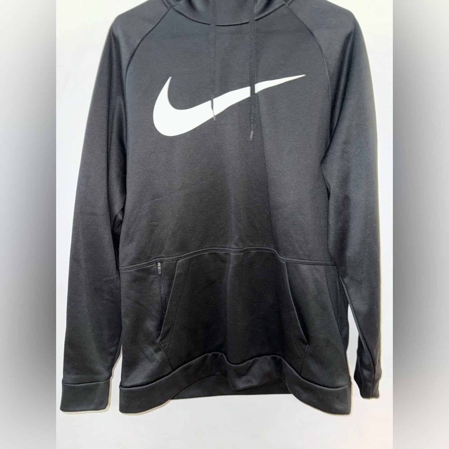 Pre-Owned LG Nike Therma-Fit Black Check Logo Hoodie