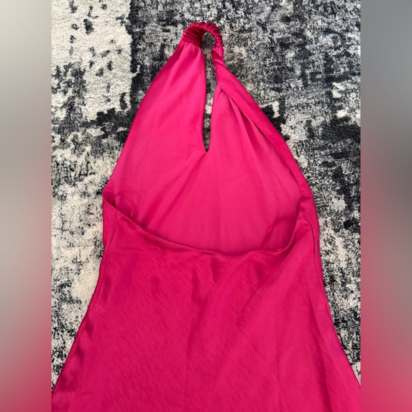 Pre-Owned Size 6 O.P.T. pink Stain Halter Dress