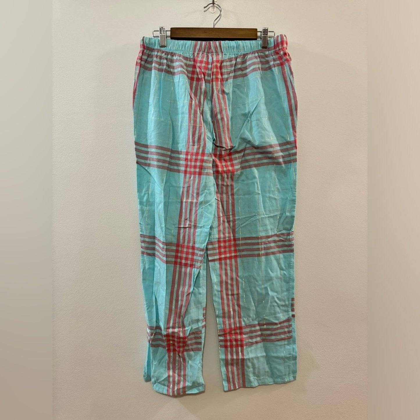 Pre-Owned MD Victoria’s Secret Blue/Pink/Gold Check Sleep Pants