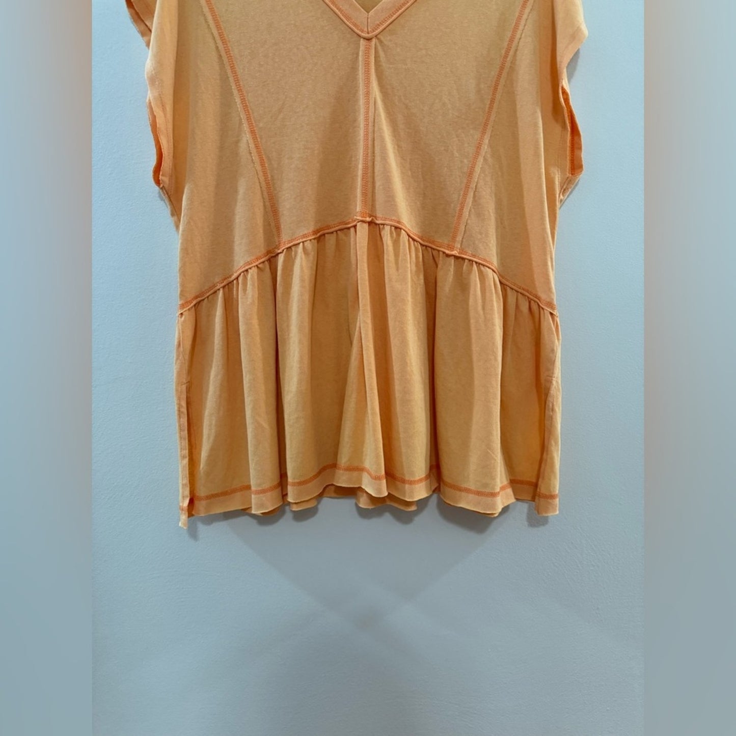 Pre-Owned SM Lizzie’s Boutique Orange Short Sleeve Oversized Shirt