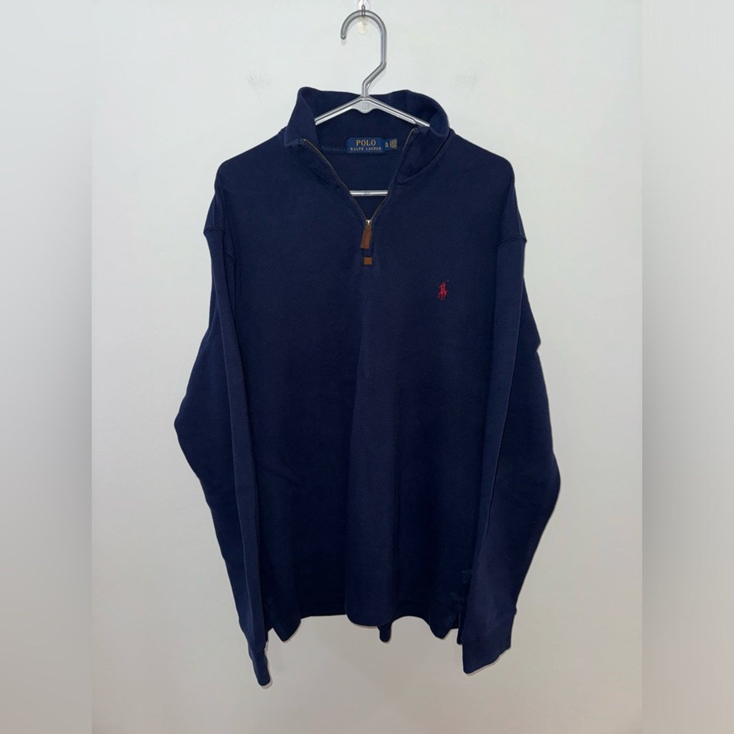 Pre-Owned XL Polo Ralph Lauren Navy Blue Quarter Zip Sweater