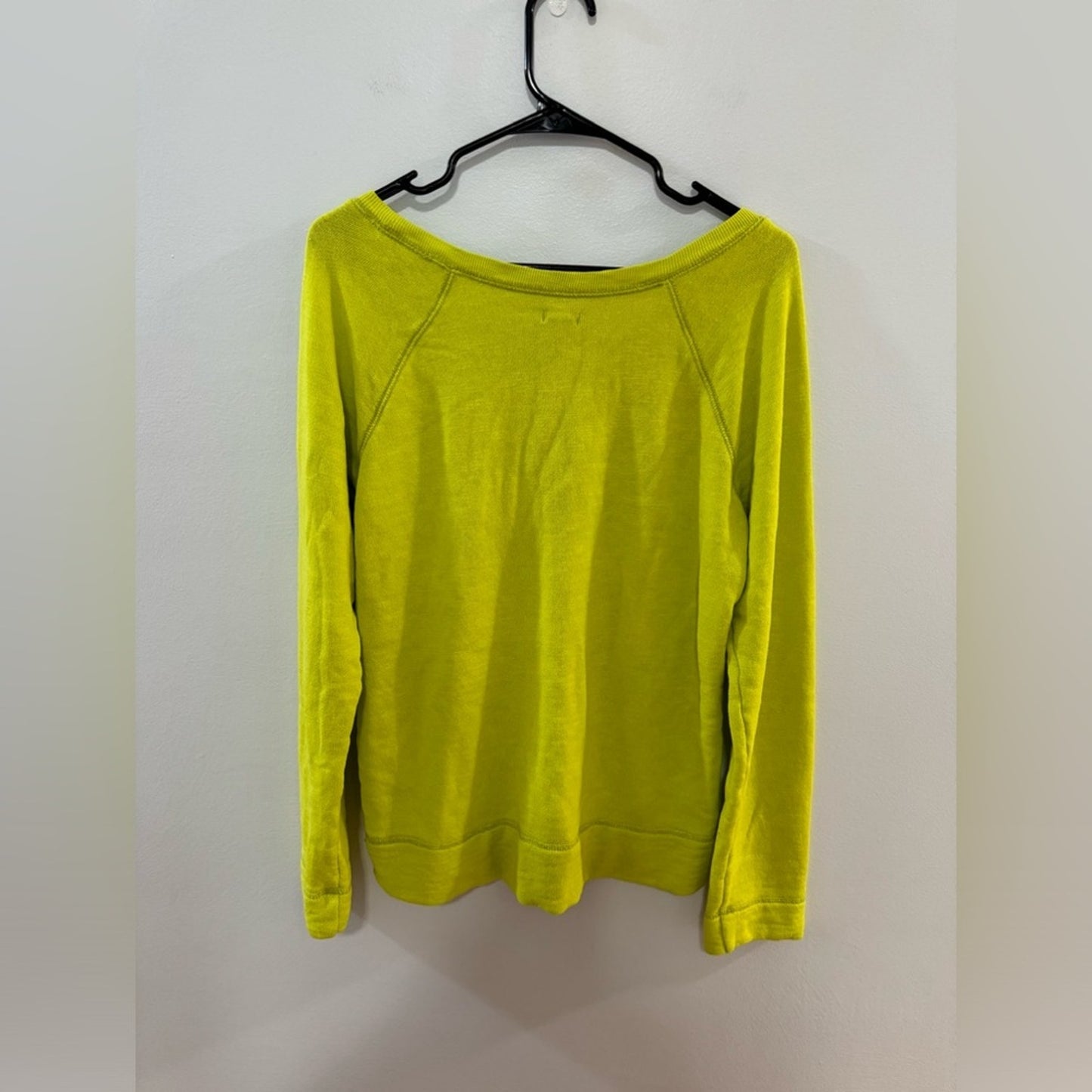 Pre-Owned LG Aerie Yellow Long Sleeve Crew Neck Shirt