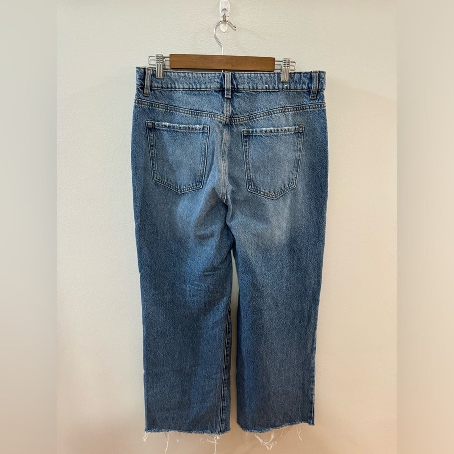 Pre-Owned Size 11 Garage Denim Wide Leg Blue Jeans