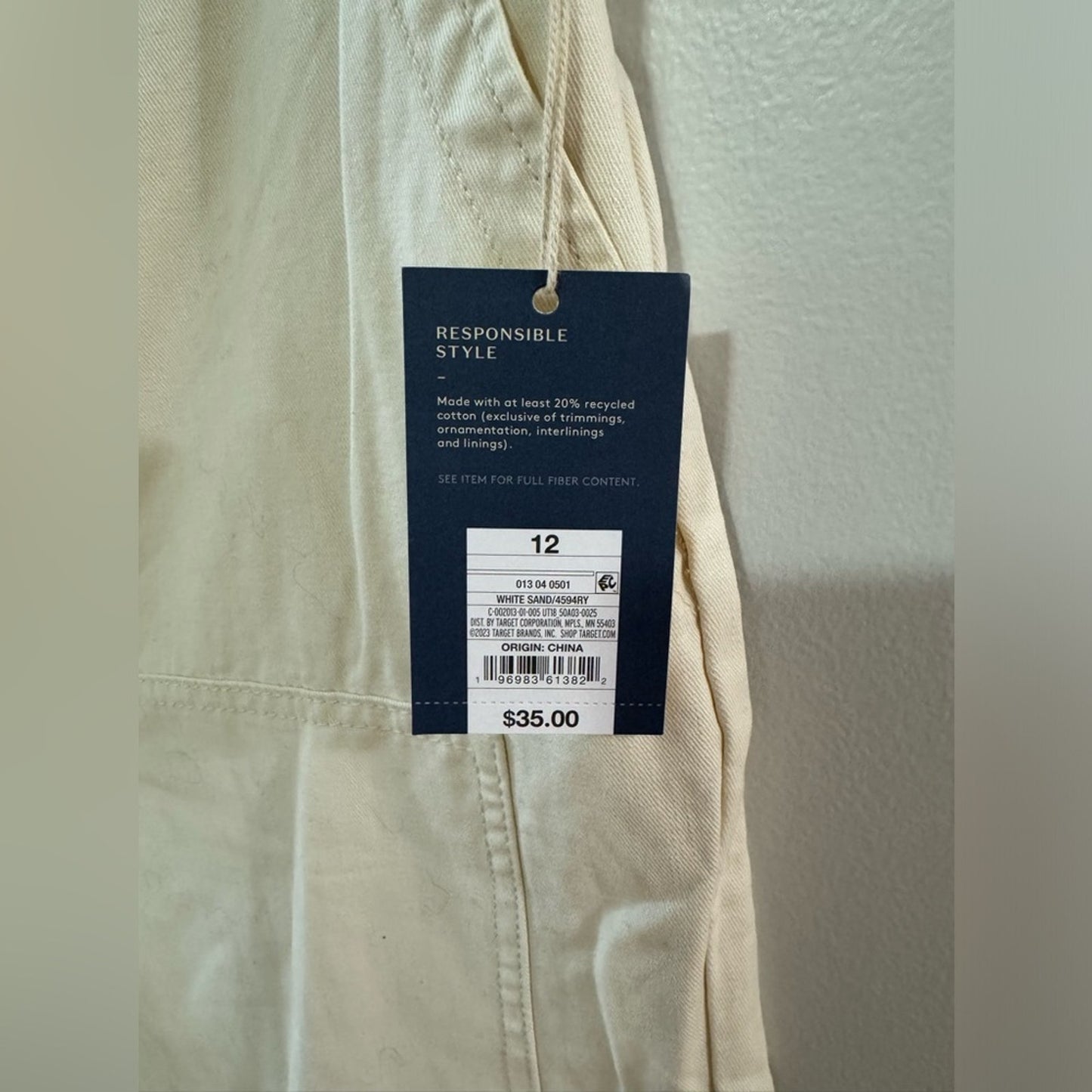 NWT Size 12 Universal Thread White Sand Cargo Pants