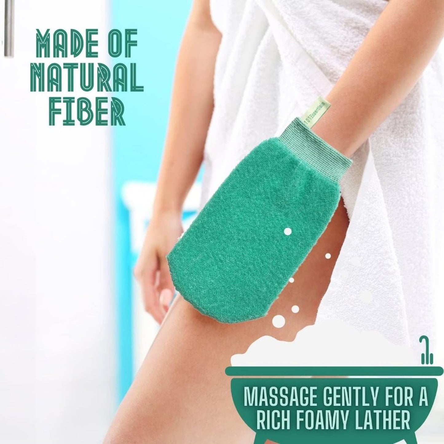 Rough Exfoliating Body Scrubber Glove for Shower - Rough Massage Bath Mitt