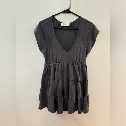 Pre-Owned MD Lizzie’s Boutique Grey Ruffle Dress