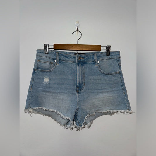 Pre-Owned Size 11/30 Kendall+Kylie The Drifter High Rise Blue Distressed Shorts