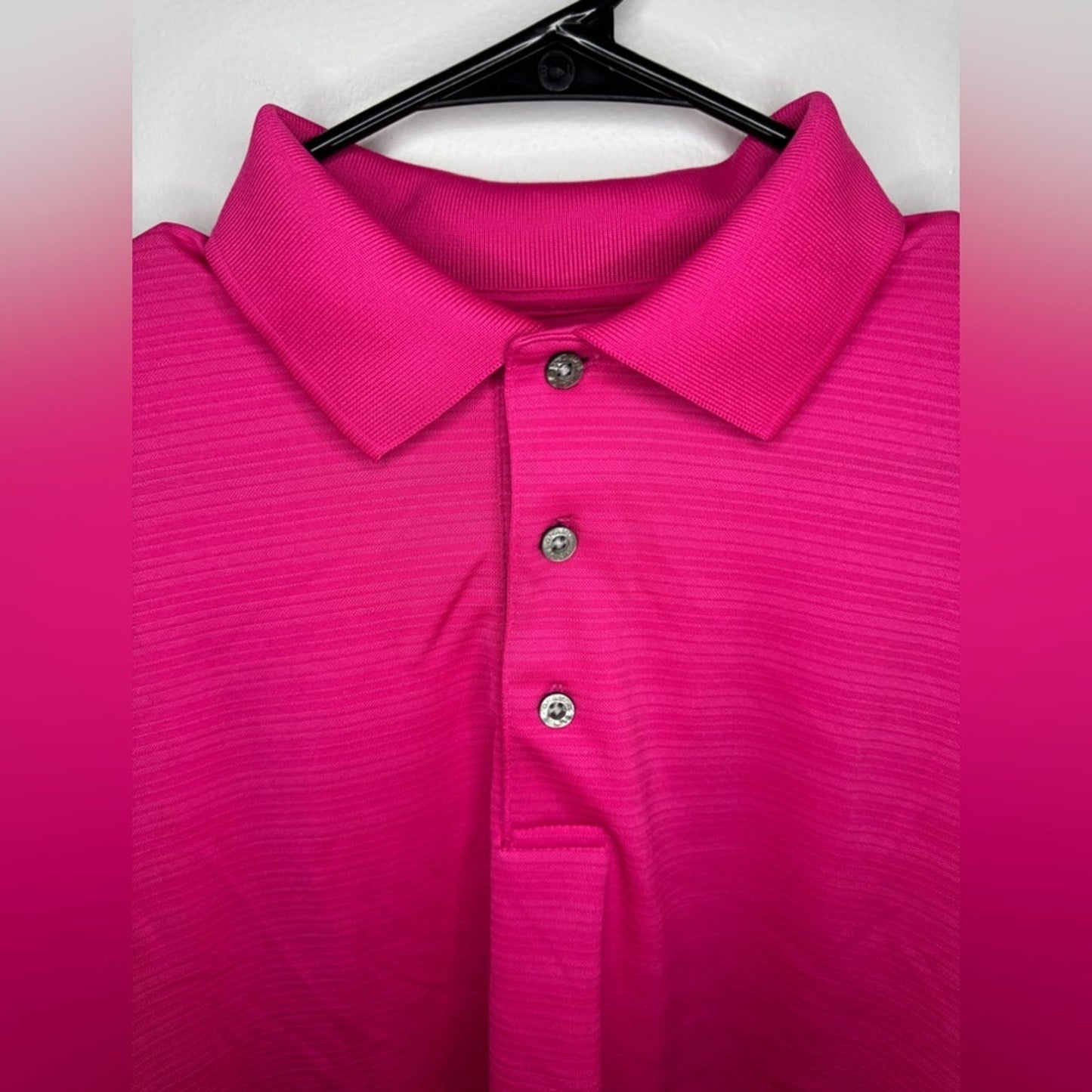 Pre-Owned SM GrandSlam Pink Collared Button Up Polo Shirt