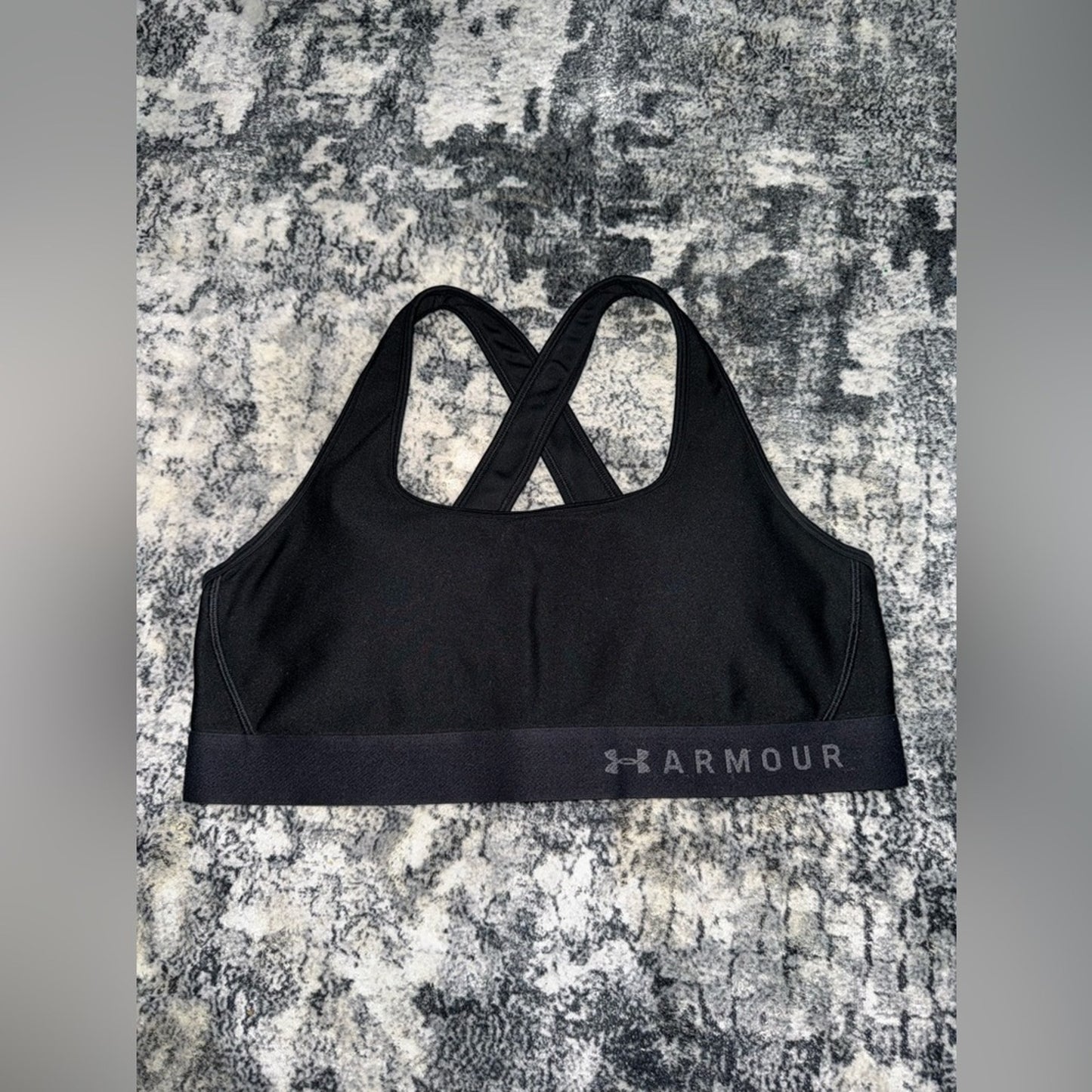 Pre-Owned LG Under Armour Black Crossback Sports Bra