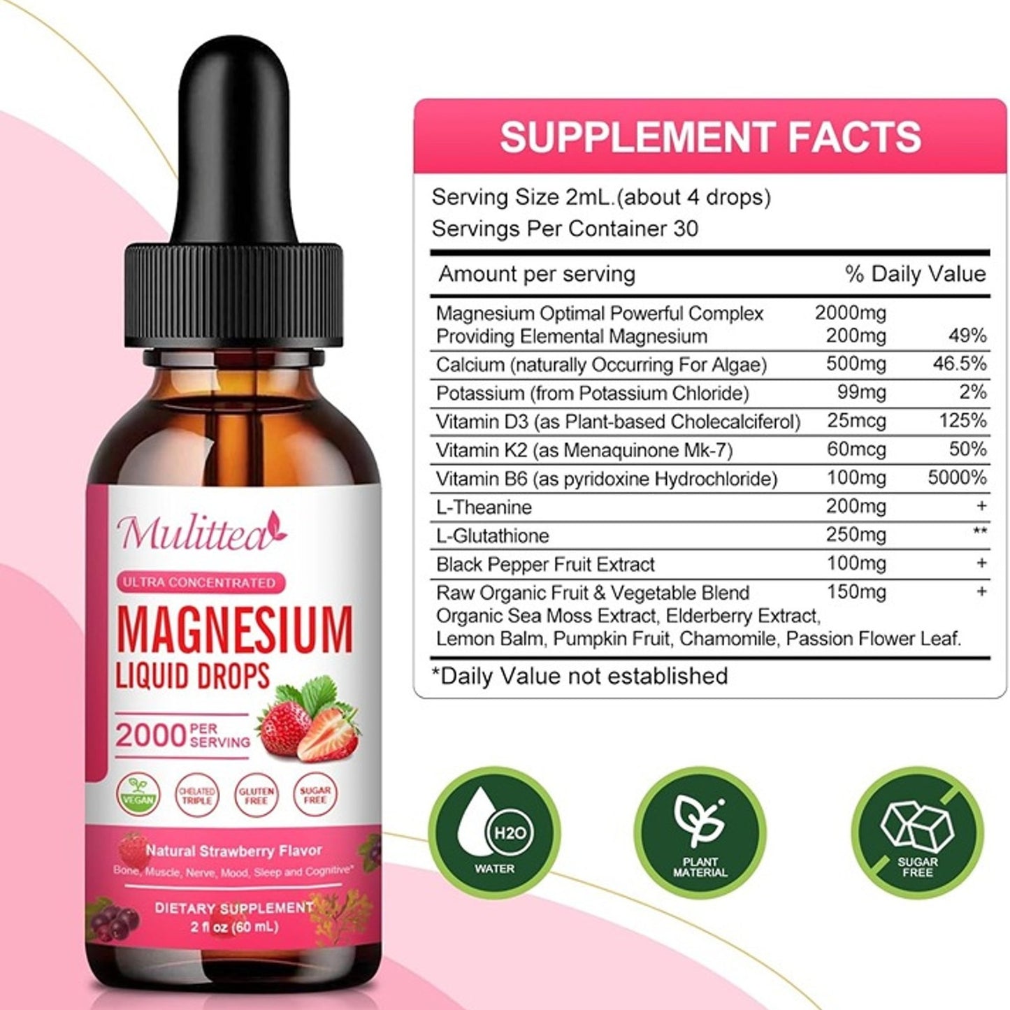 Young Living(2 Pack) Magnesium Glycinate Liquid Drop, 1000mg