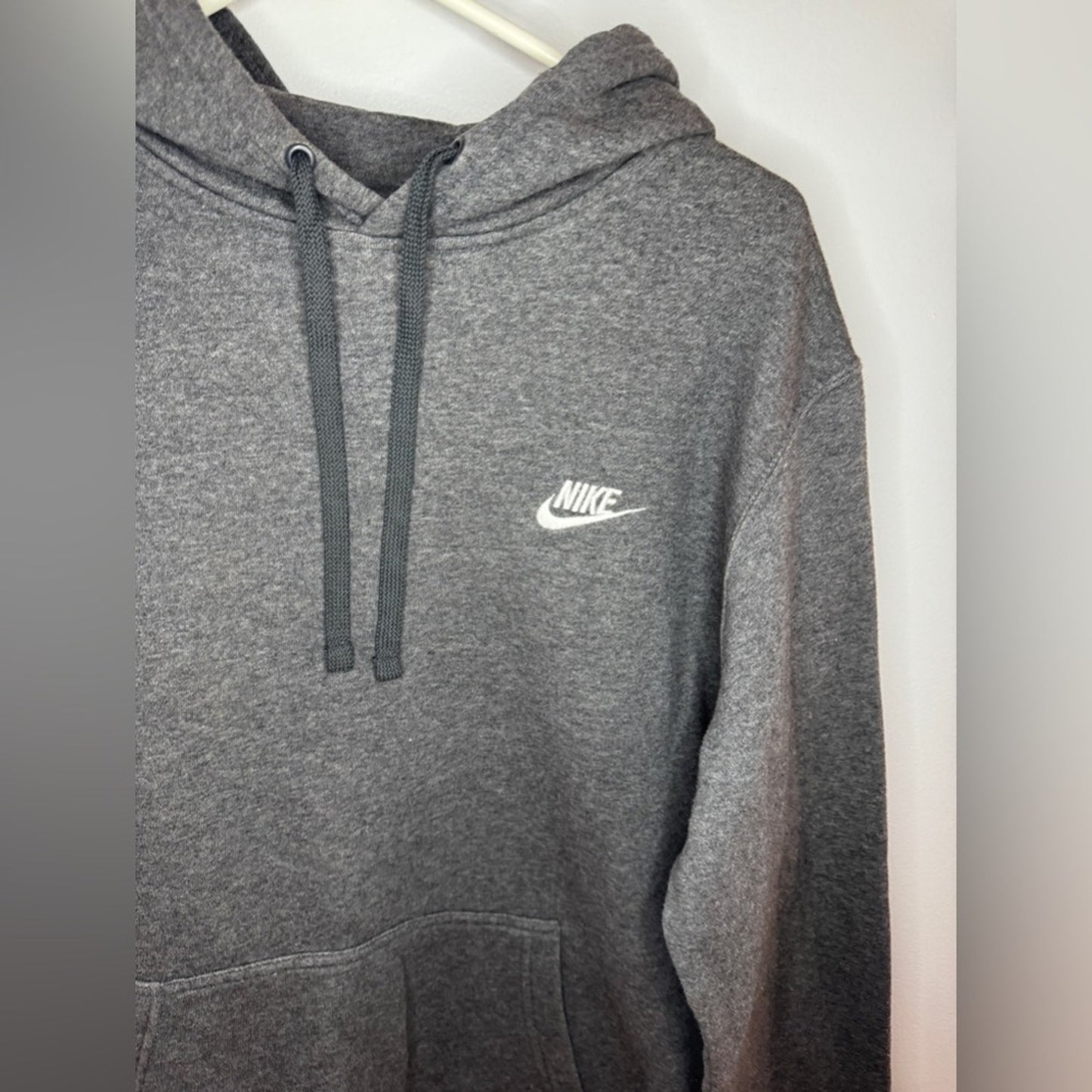 Pre-Owned LG Nike Dark Grey Logo Pullover Hoodie