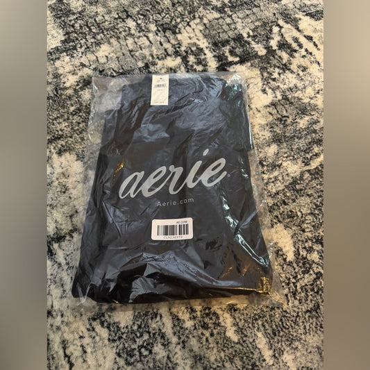 BNWT MD Aerie Black Offline OG Super Flare Leggings Fold Over Hi-Rise