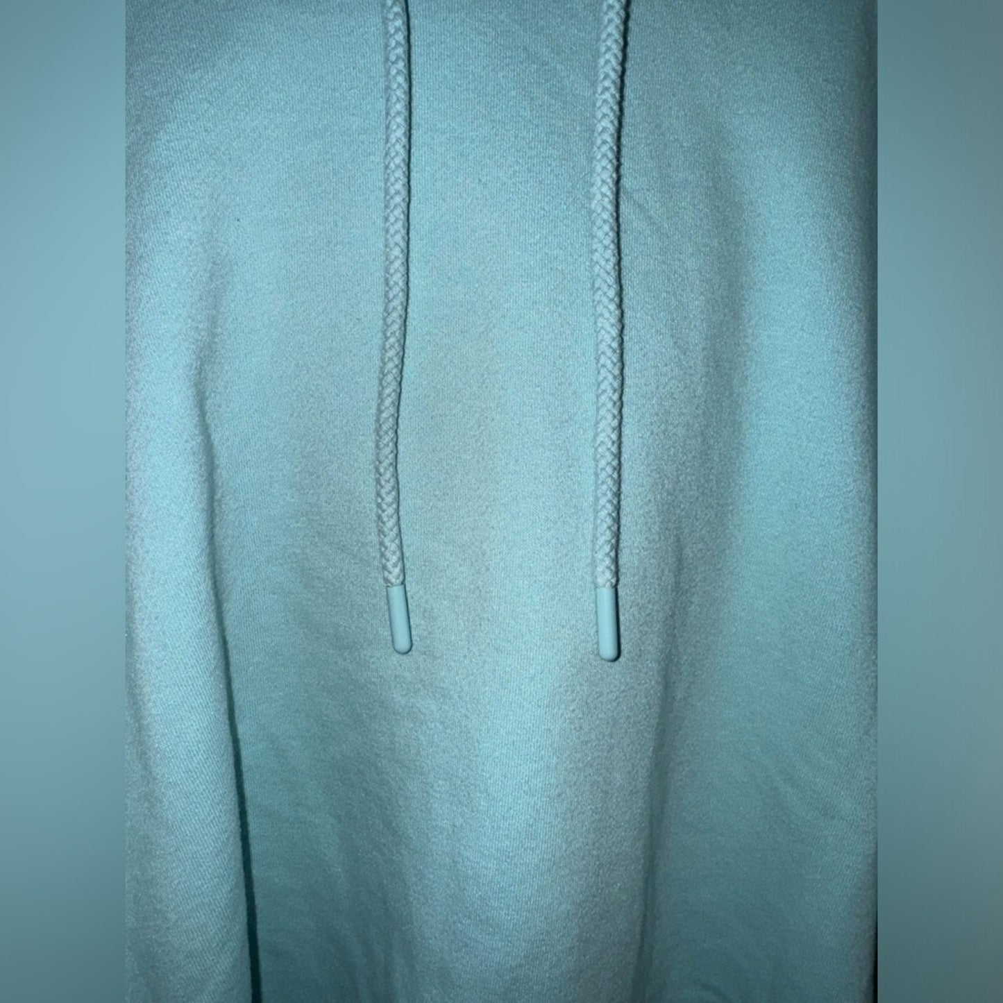 Pre-Owned LG Aerie Light Blue Cropped Hooded Sweatshirt