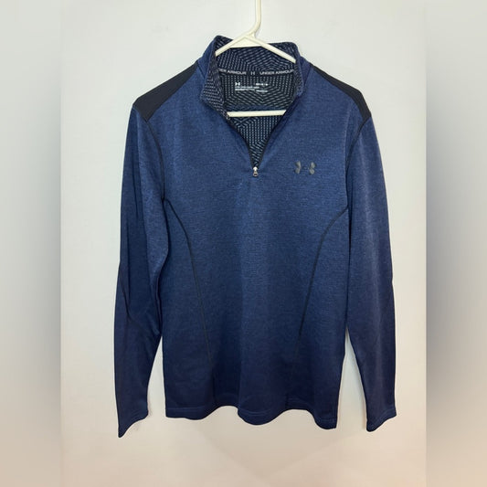 Pre-Owned MD Under Armour Dark Heather Blue Fitted Quarter Zip Jacket