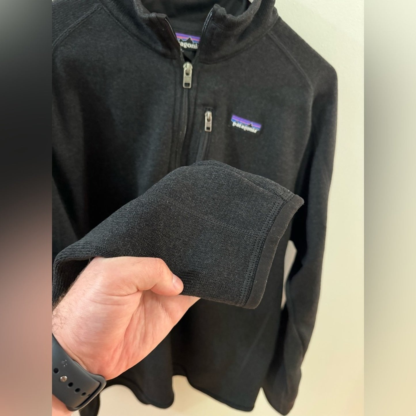 Pre-Owned LG Patagonia Black R1 Fleece Quarter Zip Jacket