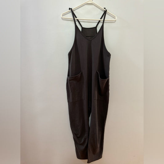 Pre-Owned SM Unbranded Dark Grey Zipper Jumpsuit