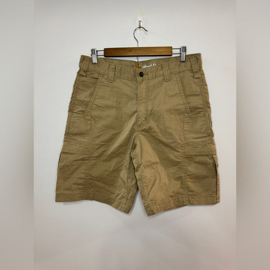 Pre-Owned Size 33 Carhartt Tan Relaxed Fit Cargo Shorts 9” Inseam