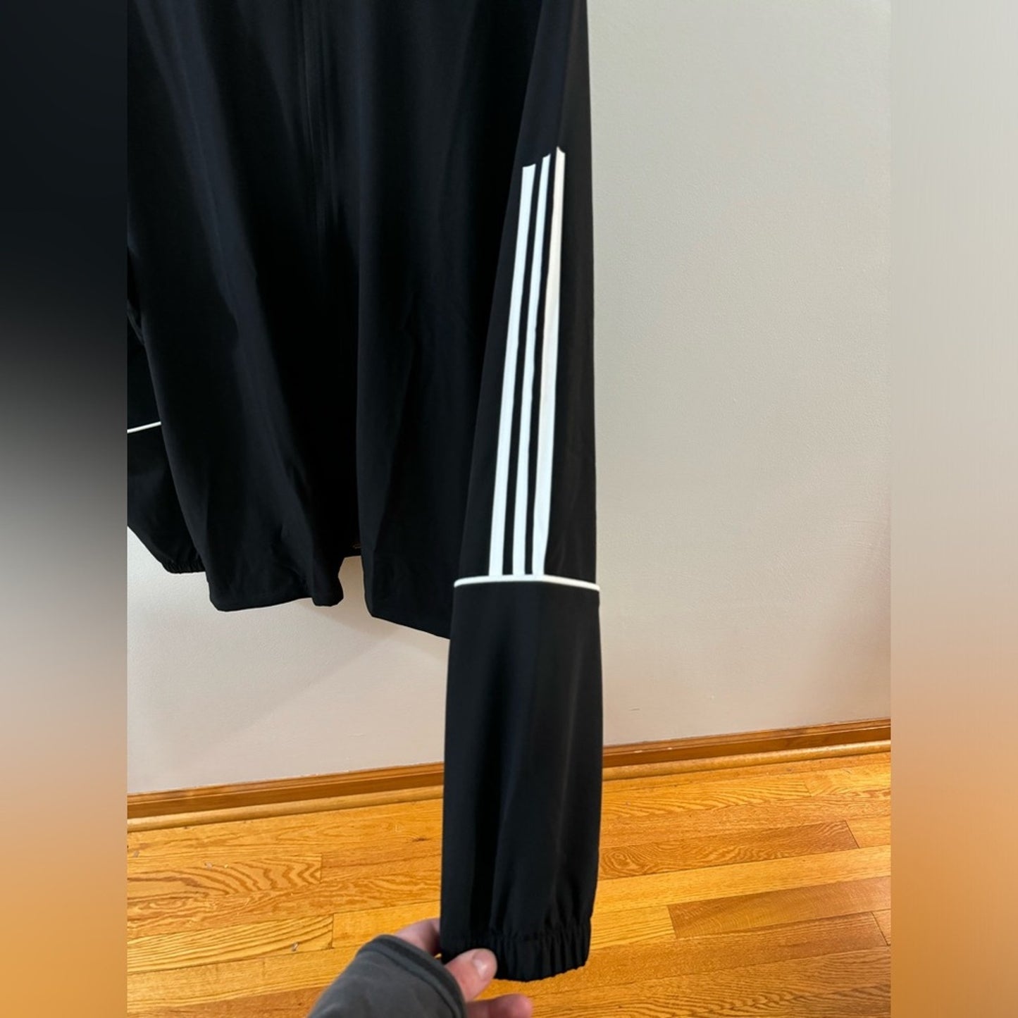 Pre-Owned XXL Adidas Training Black/White Zip-Up Jacket