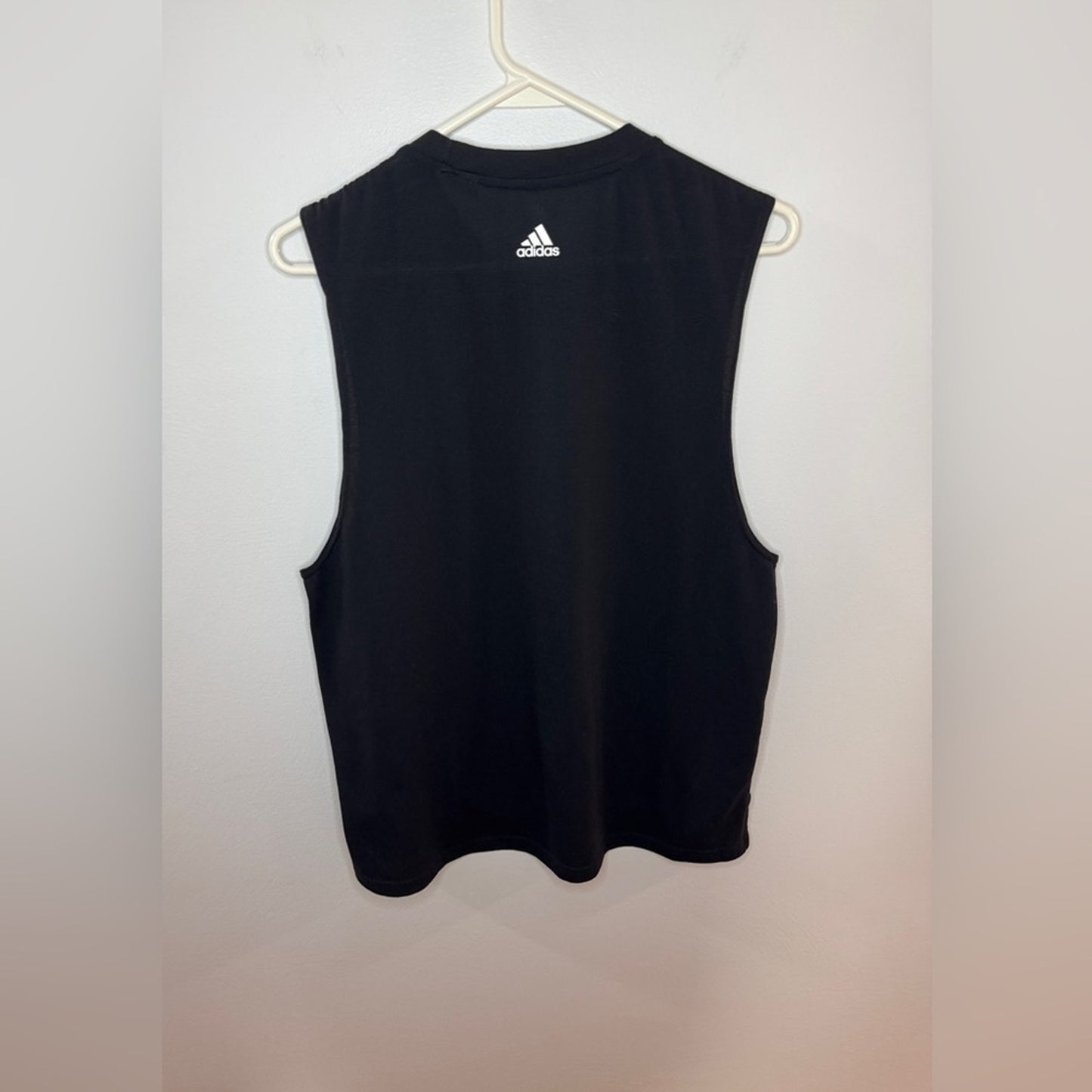 Pre-Owned LG Adidas Black Logo Graphic Tank Top