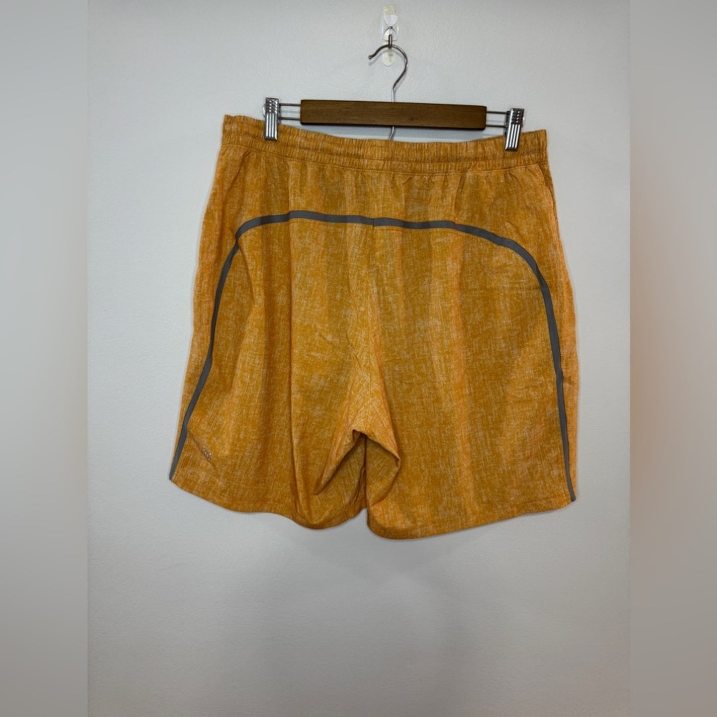 Rare XL Lululemon Yellow and Grey 9” Inseam Linerless Pace Breaker Shorts