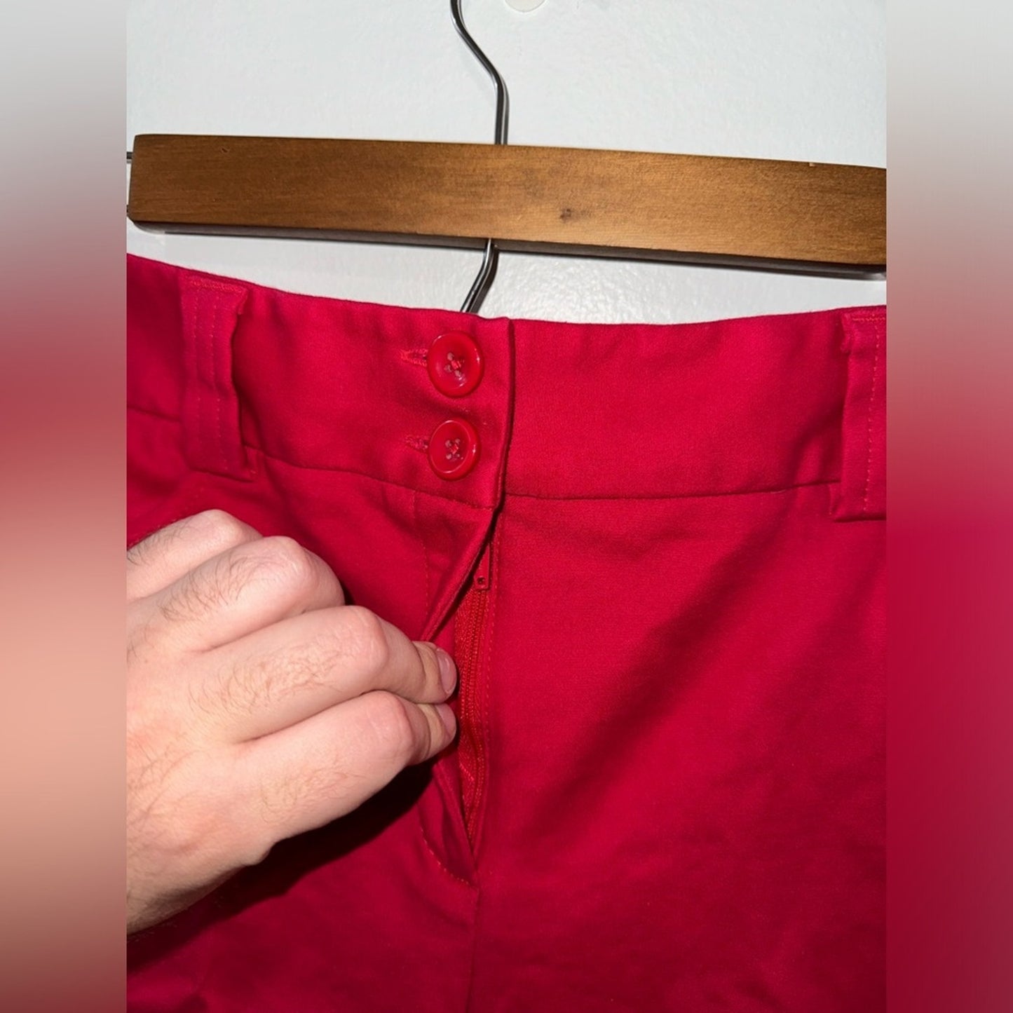 Pre-Owned Size 6 Rafaella Red Dress Pants